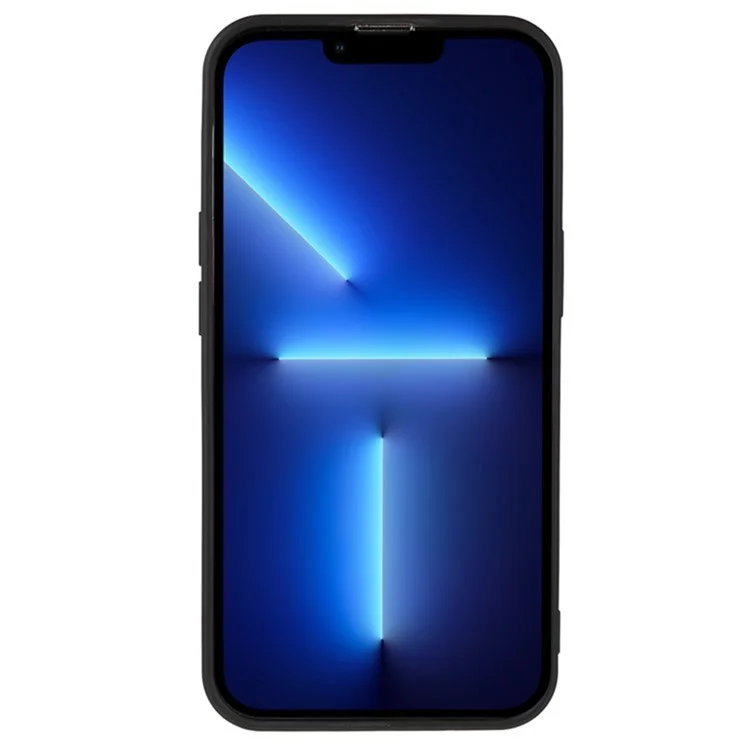 WANLONFENG RB2-Serie für iPhone 13 Pro Case Soft TPU Handyhülle mit Bildschirmschutz (präziser Ausschnitt) - Schwarz