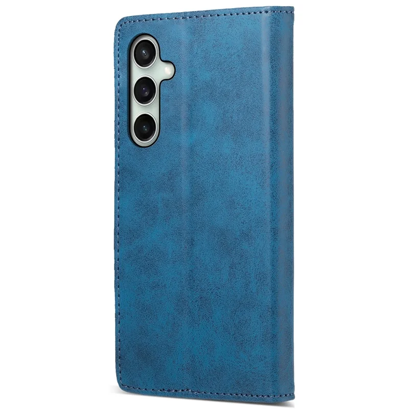 DF-05 For Samsung Galaxy S24 FE Case RFID Blocking PU Leather Phone Cover - Blue