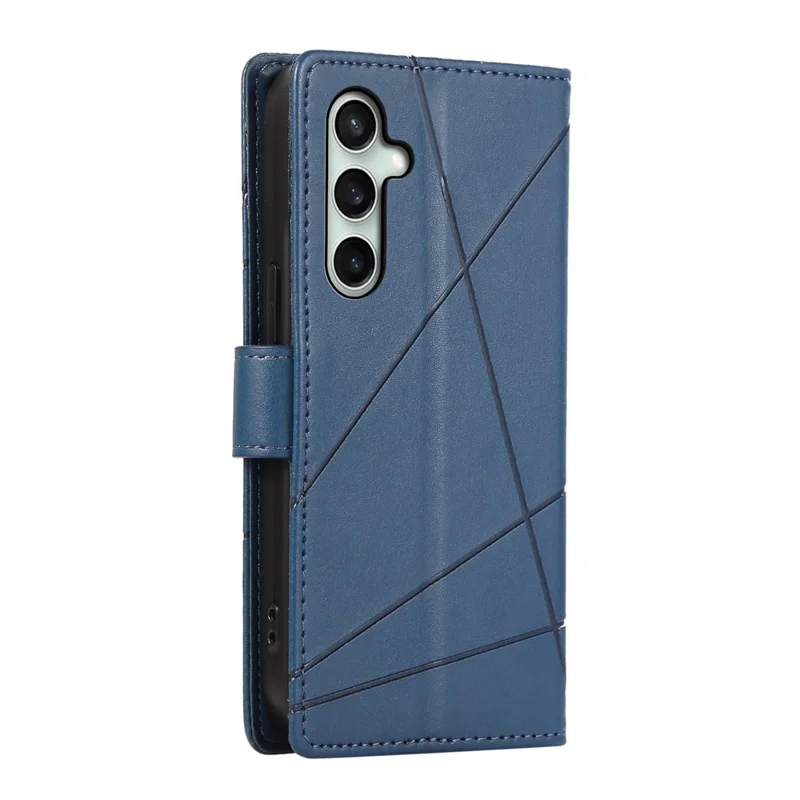 DF-06 For Samsung Galaxy S24 FE Wholesale Phone Case Line Imprint Leather Flip Wallet Cover - Blue