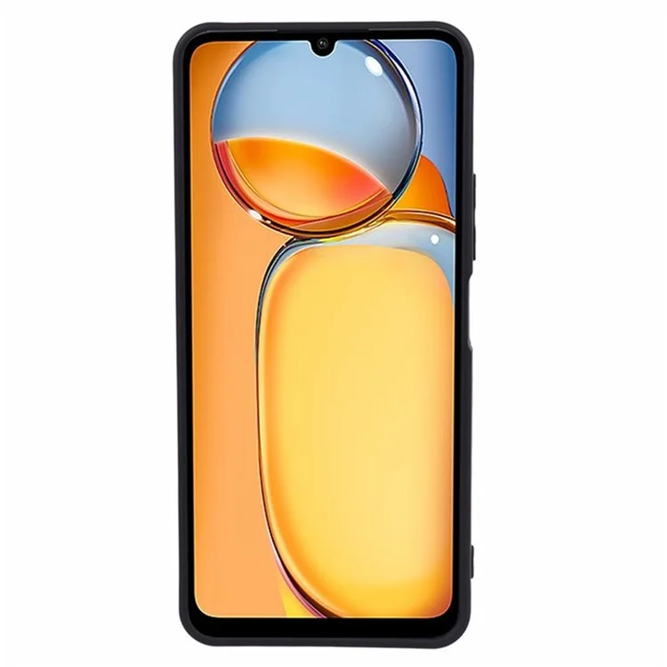 WANLONFENG RB2 Serie für Xiaomi Redmi 13C 4G / Poco C65 4G Hülle Präzise Aussparungen TPU Handyhülle mit Displayschutzfolie - Schwarz