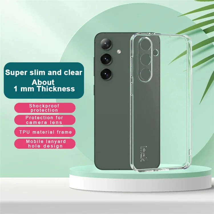 IMAK UX-5 Series para Samsung Galaxy S24 FE Funda Transparente TPU Ultra Delgada Cubierta de Teléfono