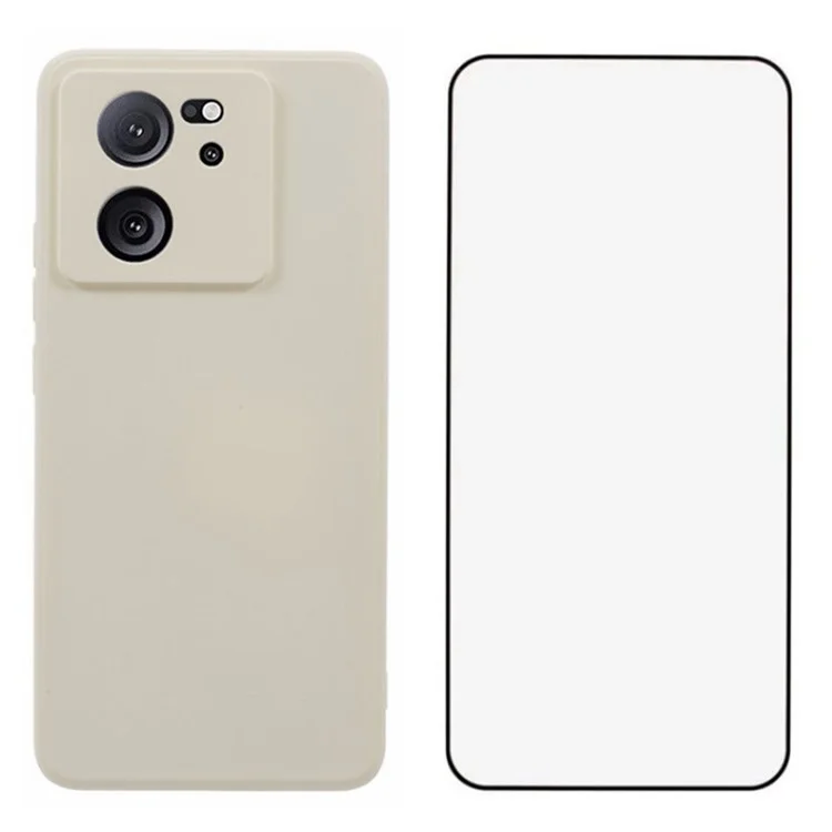 WANLONFENG RB2 Series for Xiaomi Redmi K60 Ultra / 13T / 13T Pro TPU Phone Case with Screen Film - White
