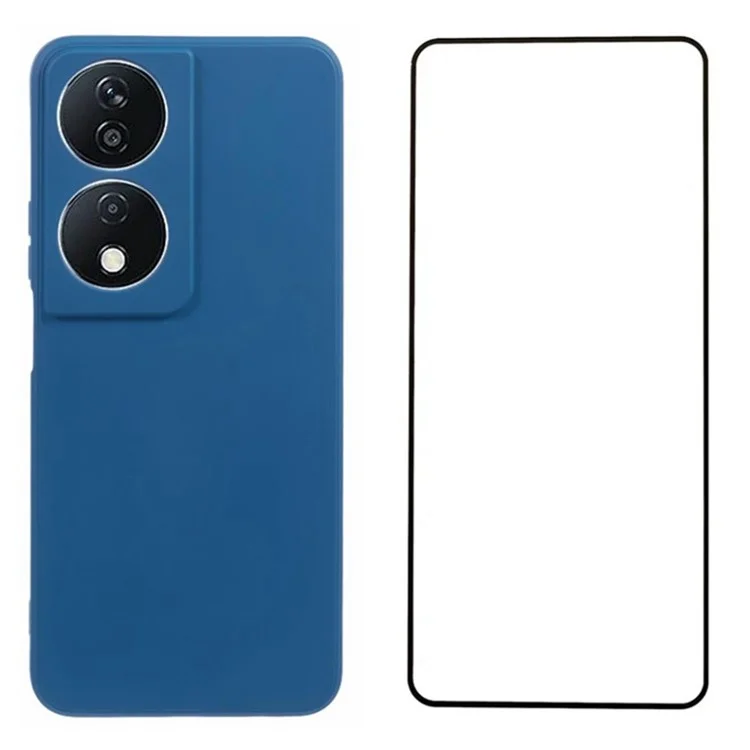 WANLONFENG RB2 Series per Honor X7b 4G / 5G / 90 Smart Case con Film Protettivo per Schermo in TPU - Zaffiro