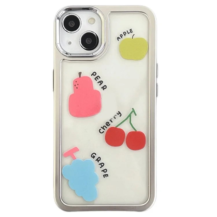 For iPhone 14 Case Pattern Design PC+TPU Phone Cover - Colorful Fruits