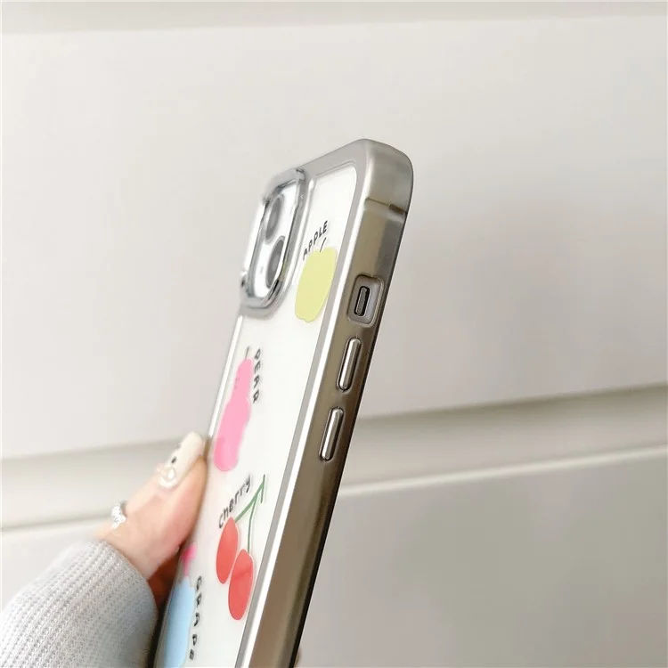 For iPhone 14 Case Pattern Design PC+TPU Phone Cover - Colorful Fruits