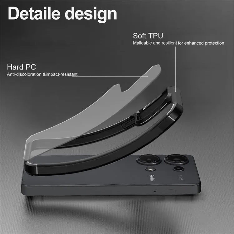 For Xiaomi Redmi Note 13 Pro 4G  /  Poco M6 Pro 4G Case Drop Protection PC+TPU Phone Back Cover
