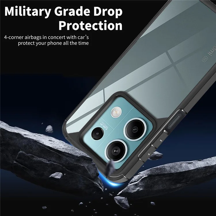 For Xiaomi Redmi Note 13 5G Case Drop Protection PC+TPU Phone Back Cover