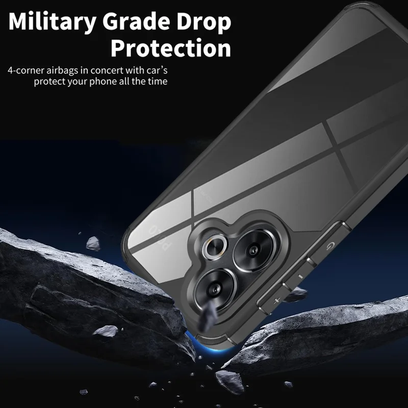 For Xiaomi Xiaomi Poco F6 5G Case Drop Protection PC+TPU Phone Back Cover