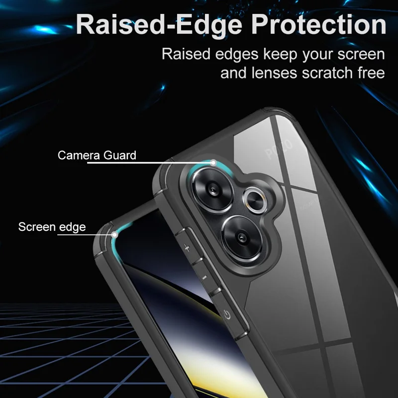 For Xiaomi Xiaomi Poco F6 5G Case Drop Protection PC+TPU Phone Back Cover