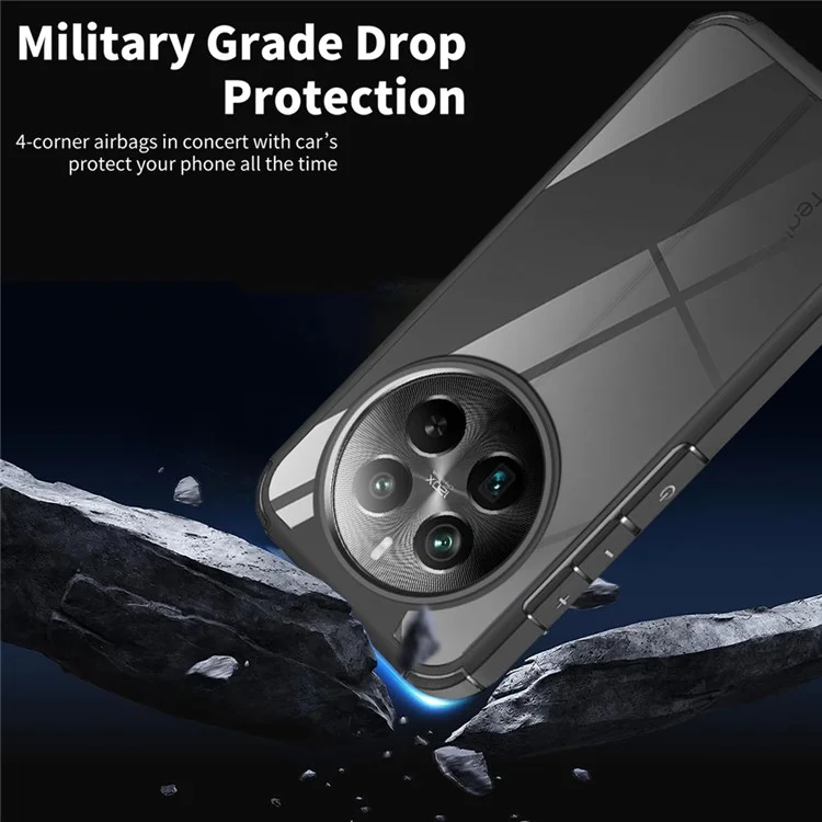 Pour Realme Narzo 70 Pro 5G / 12 4G / 12+ 5G Étui Protection Antichute PC+TPU Housse Arrière de Téléphone