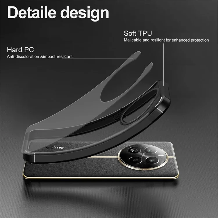 Pour Realme Narzo 70 Pro 5G / 12 4G / 12+ 5G Étui Protection Antichute PC+TPU Housse Arrière de Téléphone