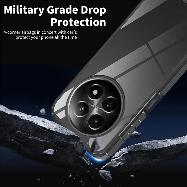 For Realme 12 5G Case Drop Protection PC+TPU Phone Back Cover