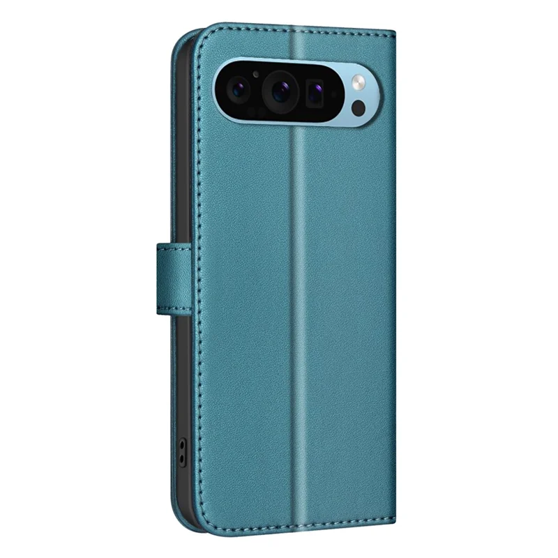 BINFEN COLOR for Google Pixel 9 Pro Leather Phone Case Square Grid Pattern - Green