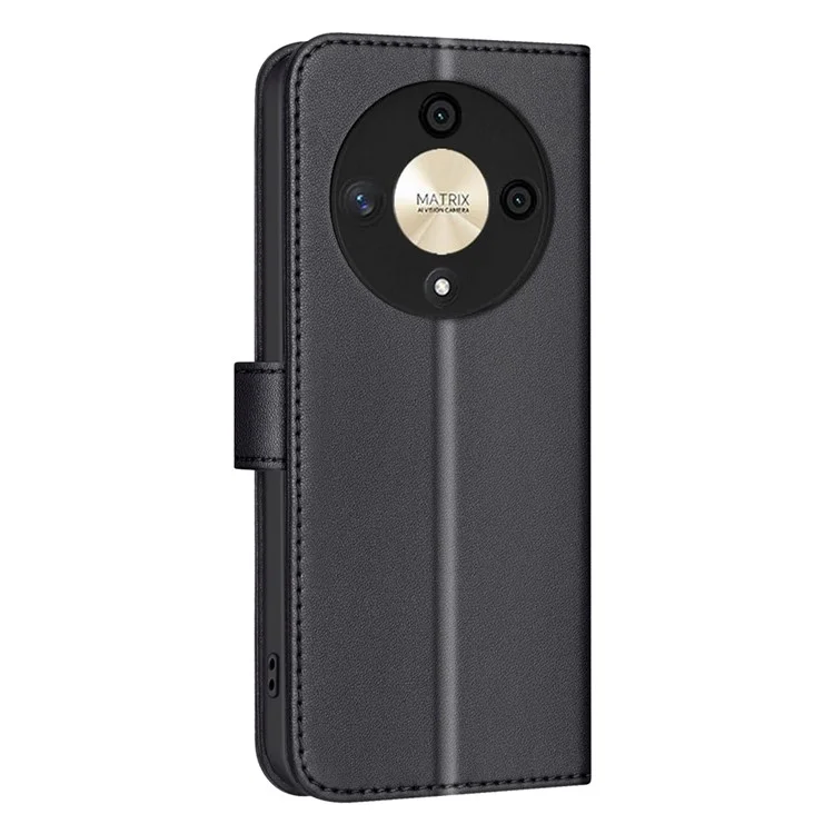 BINFEN COLOR BF34 para Honor Magic6 Lite 5G / X9b 5G Funda Anti-Caída Cubierta de Teléfono de Cuero - Negro