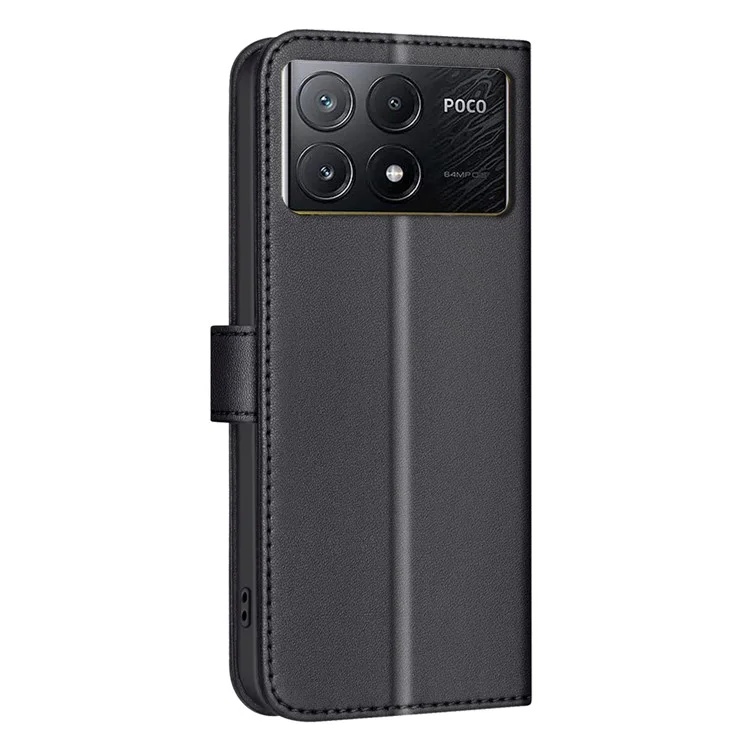 BINFEN COLOR BF34 for Xiaomi Poco X6 Pro 5G / Redmi K70E 5G Leather Phone Case Square Grid - Black
