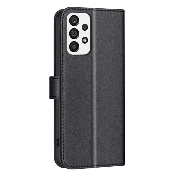 BINFEN COLOR BF34 pour Samsung Galaxy A53 5G Étui en cuir PU Portefeuille Flip Phone Cover - Noir