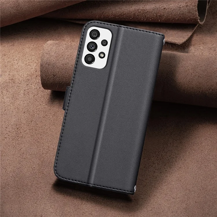 BINFEN COLOR BF34 pour Samsung Galaxy A53 5G Étui en cuir PU Portefeuille Flip Phone Cover - Noir