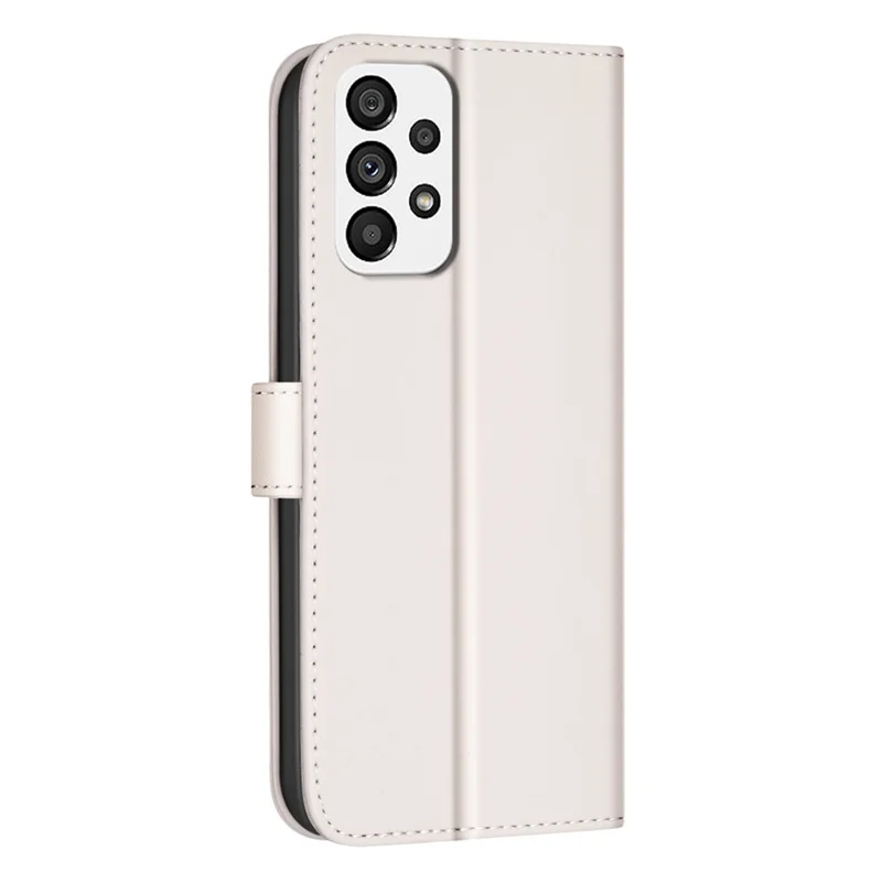 BINFEN COLOR for Samsung Galaxy A33 5G Case with Strap Leather Phone Cover - Beige