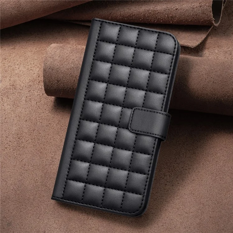 BINFEN COLOR BF34 für Samsung Galaxy S23 Case Magnetischer Verschluss Ledertelefon-Cover - Schwarz