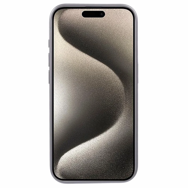 X-LEVEL Für iPhone 15 Pro Case Geometrische Linie Leder+PC+TPU Handyhülle - Titanium Grau