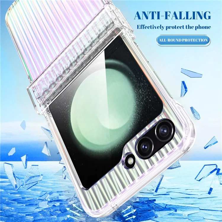 For Samsung Galaxy Z Flip5 5G Case Hinge Protection Hard PC Phone Cover - Multi-Color