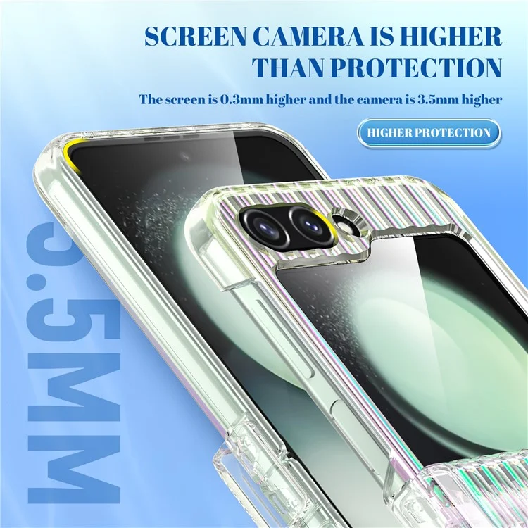 For Samsung Galaxy Z Flip5 5G Case Hinge Protection Hard PC Phone Cover - Multi-Color
