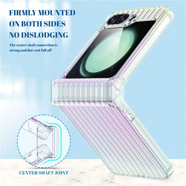 For Samsung Galaxy Z Flip5 5G Case Hinge Protection Hard PC Phone Cover - Multi-Color