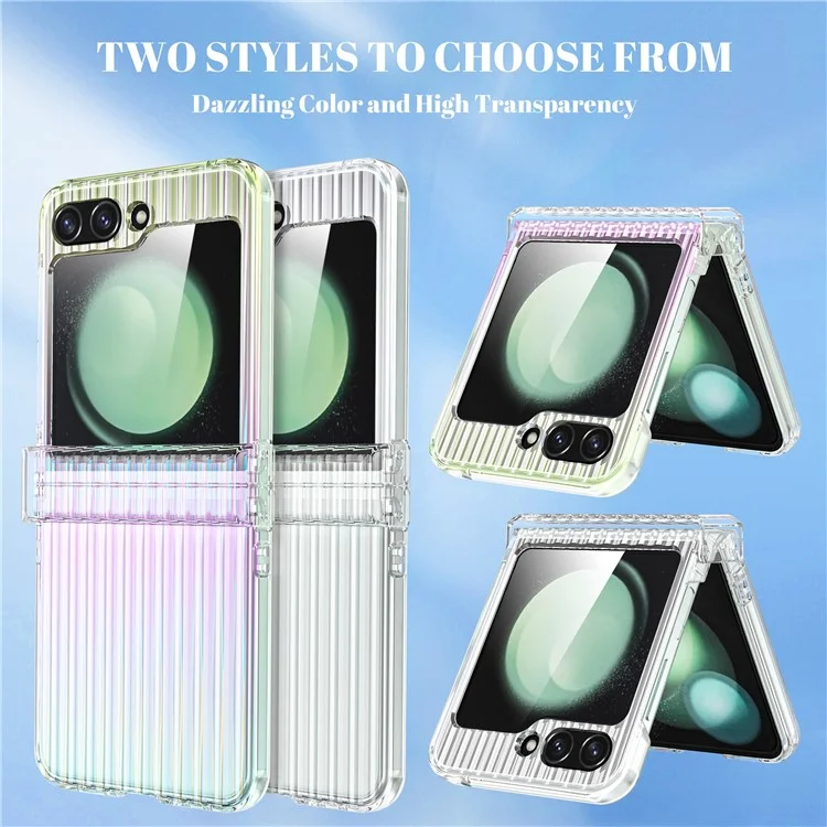 For Samsung Galaxy Z Flip5 5G Case Hinge Protection Hard PC Phone Cover - Multi-Color
