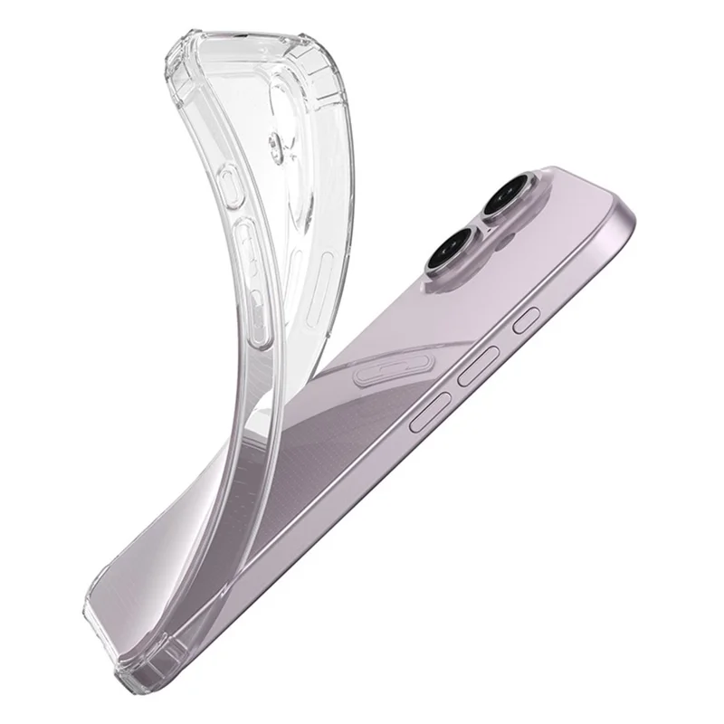 For iPhone 16 Shockproof Case Transparent Phone Cover Case