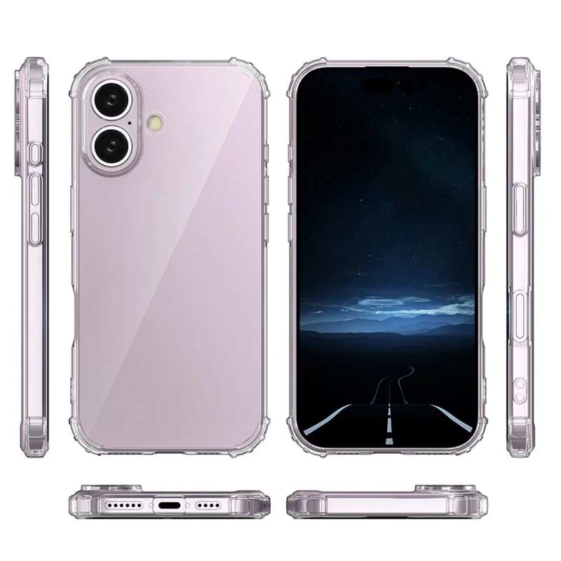 For iPhone 16 Shockproof Case Transparent Phone Cover Case