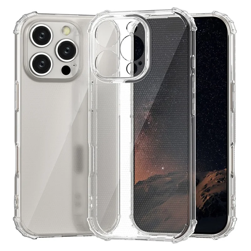 For iPhone 16 Pro Clear Case Wear-Resistant Anti-Scratch Mobile Phone Cover 