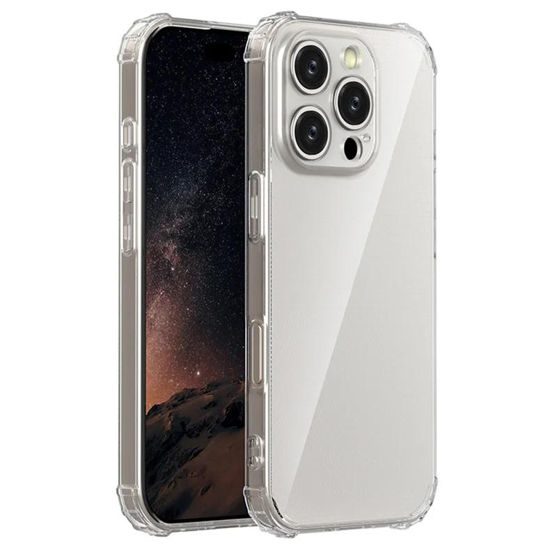 For iPhone 16 Pro Clear Case Wear-Resistant Anti-Scratch Mobile Phone Cover 