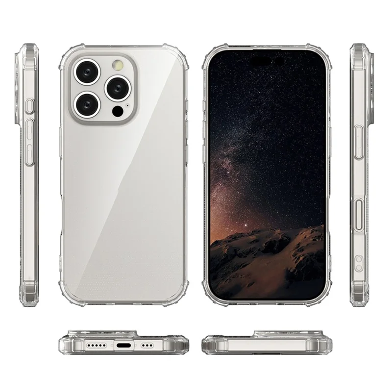 For iPhone 16 Pro Clear Case Wear-Resistant Anti-Scratch Mobile Phone Cover 