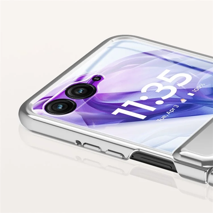 Для чехла Motorola Razr 50 5G PC+Acrylic Phone Cover с задним небольшим экраном Защитный экран шарнира - Зеленый
