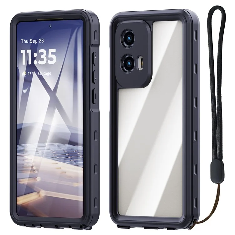 REDPEPPER Série A pour Motorola Moto G Stylus 5G (2024) Étui de téléphone IP68 Coque arrière transparente Étui étanche