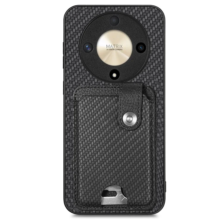 Style B C1-06 For Honor Magic6 Lite 5G / X9b 5G Case Card Holder Leather +PC+TPU Phone Cover - Black