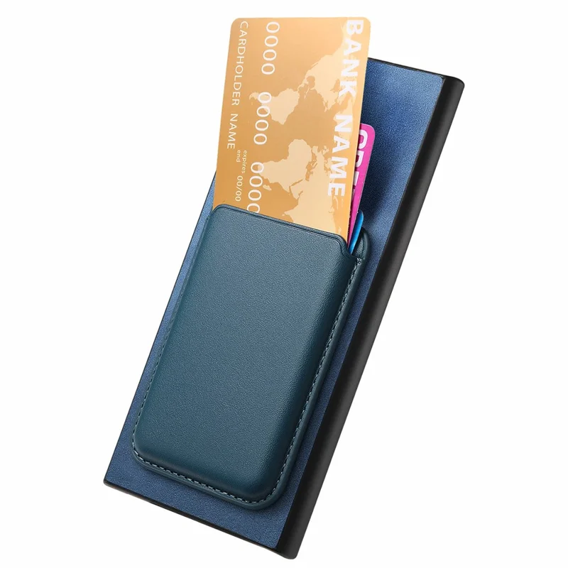 B2 Voor Samsung Galaxy S23 Ultra Hoesje Met Pasjeshouder Uitneembaar 2-in-1 Leren Achterkant Telefoonhoes - Blauw