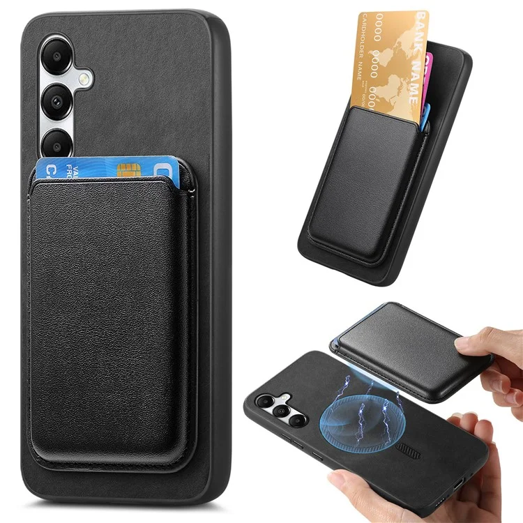 B2 Per Samsung Galaxy A05s 4G Custodia Magnetica per Telefono in Pelle PU e Portacard - Nero