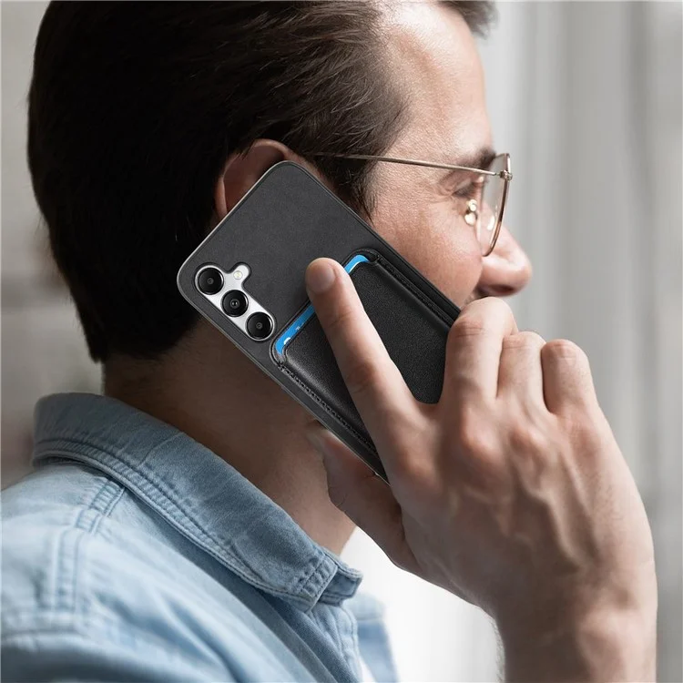 B2 Per Samsung Galaxy A05s 4G Custodia Magnetica per Telefono in Pelle PU e Portacard - Nero