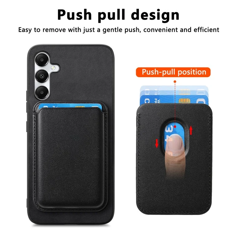 B2 Per Samsung Galaxy A05s 4G Custodia Magnetica per Telefono in Pelle PU e Portacard - Nero