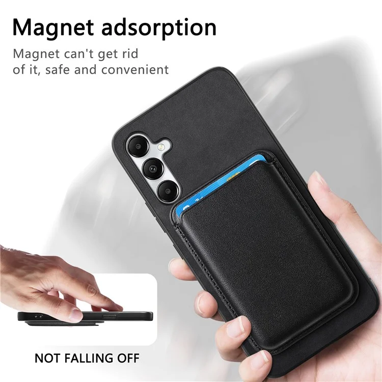 B2 Per Samsung Galaxy A05s 4G Custodia Magnetica per Telefono in Pelle PU e Portacard - Nero