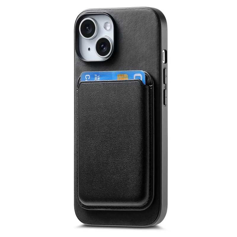 B2 For iPhone 13 Étui Magnétique en Cuir pour Téléphone Couvercle de Téléphone Amovible - Noir