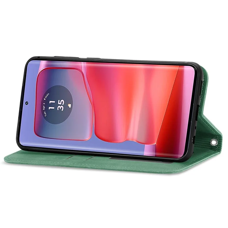 Для Motorola Edge 50 Ultra 5G / Moto X50 Ultra 5G Чехол Слоты для карт Кожа с тактильным ощущением Кожаный чехол для телефона - Зеленый