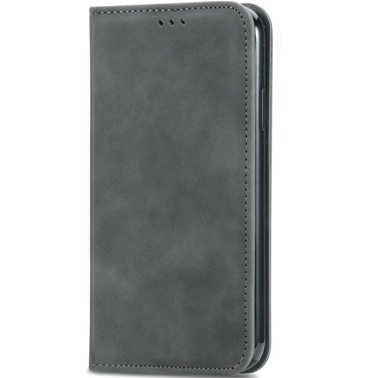 Für Motorola Edge 50 Fusion 5G Kartensteckplätze Case Skin-Touch PU Leder Handyhülle - Grau