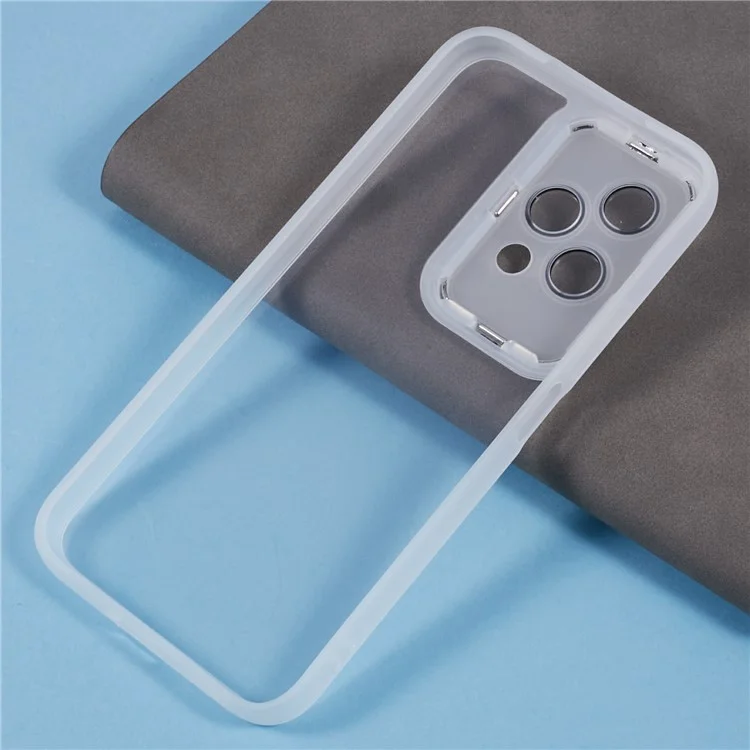 DKSM Series For Honor 200 Lite Case Electroplated Camera Frame TPU Phone Cover - Transparente Branco