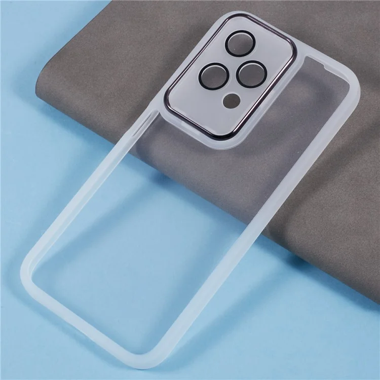 DKSM Series For Honor 200 Lite Case Electroplated Camera Frame TPU Phone Cover - Transparente Branco