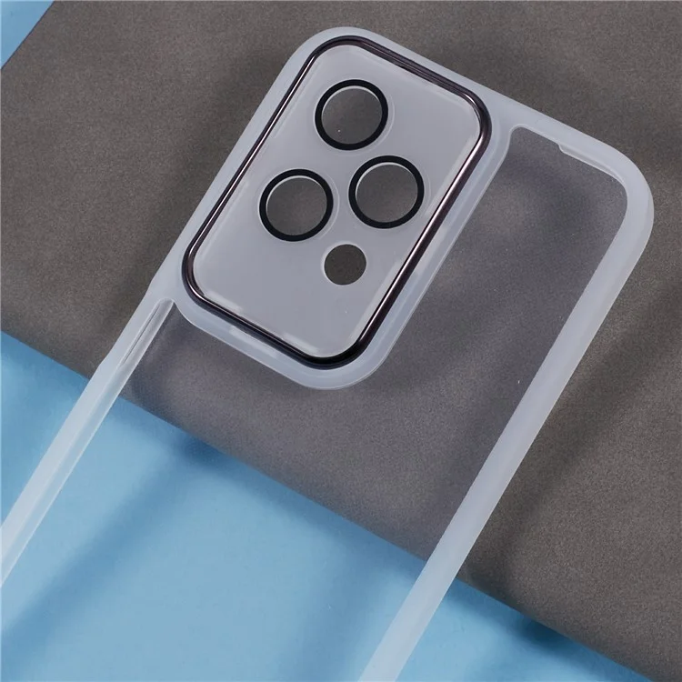 DKSM Series For Honor 200 Lite Case Electroplated Camera Frame TPU Phone Cover - Transparente Branco