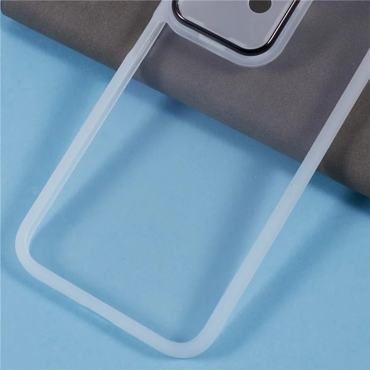 DKSM Series For Honor 200 Lite Case Electroplated Camera Frame TPU Phone Cover - Transparente Branco