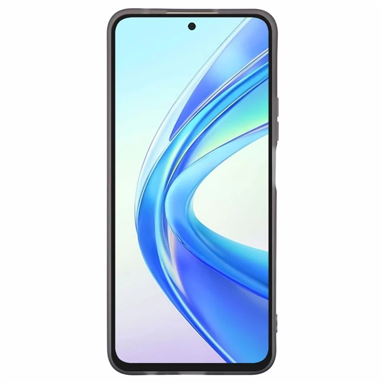 DKSM-Serie für Honor X7b 4G / Play 50 Plus 5G-Hülle, Kamerarahmen aus Elektroplattierung, TPU-Handyhülle - Transparent Schwarz