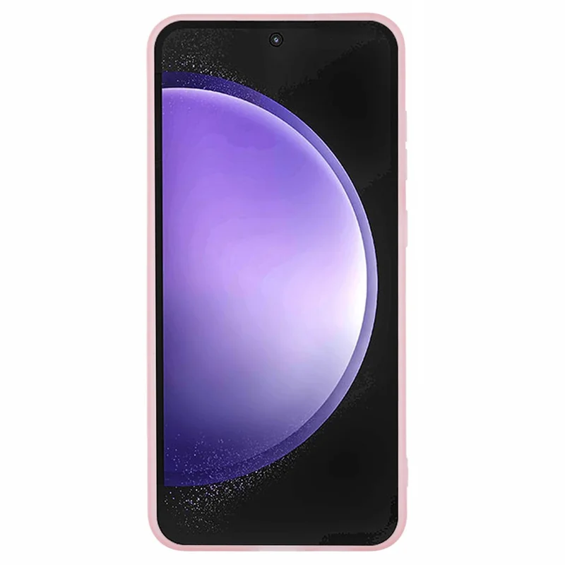 DKSM Series Para Capa do Samsung Galaxy S24 FE Estrutura de Câmera Eletroquímica TPU Capa de Telefone - Pink Transparente